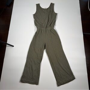 Caslon Women's Green Striped‎ Sleeveless Jumpsuit Size Small Flowy
